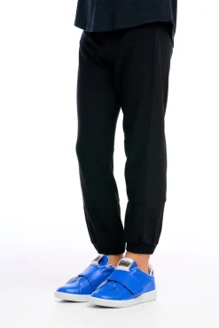 Fashion Chaser Brand Cozy Knit Poplin Blocked Track Pant