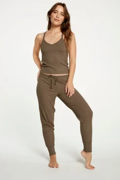 Best Chaser Brand Cozy Rib Cropped Double V Cami