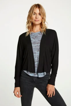 Outlet Chaser Brand Cozy Rib Drop Shoulder Open Cardigan