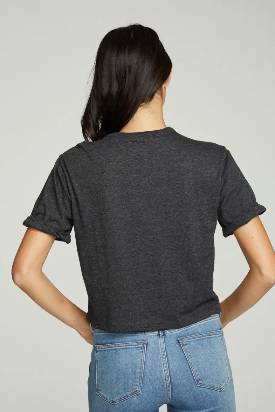 Best Sale Chaser Brand Cropped Crew Neck Short Sleeve Tee