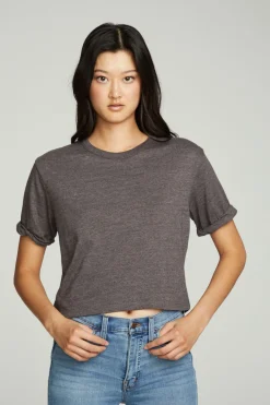 Online Chaser Brand Cropped Crew Neck Short Sleeve Tee