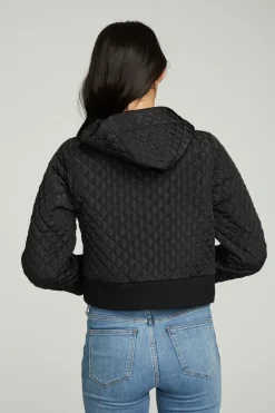 Sale Chaser Brand Cropped Hooded Jacket With Rib
