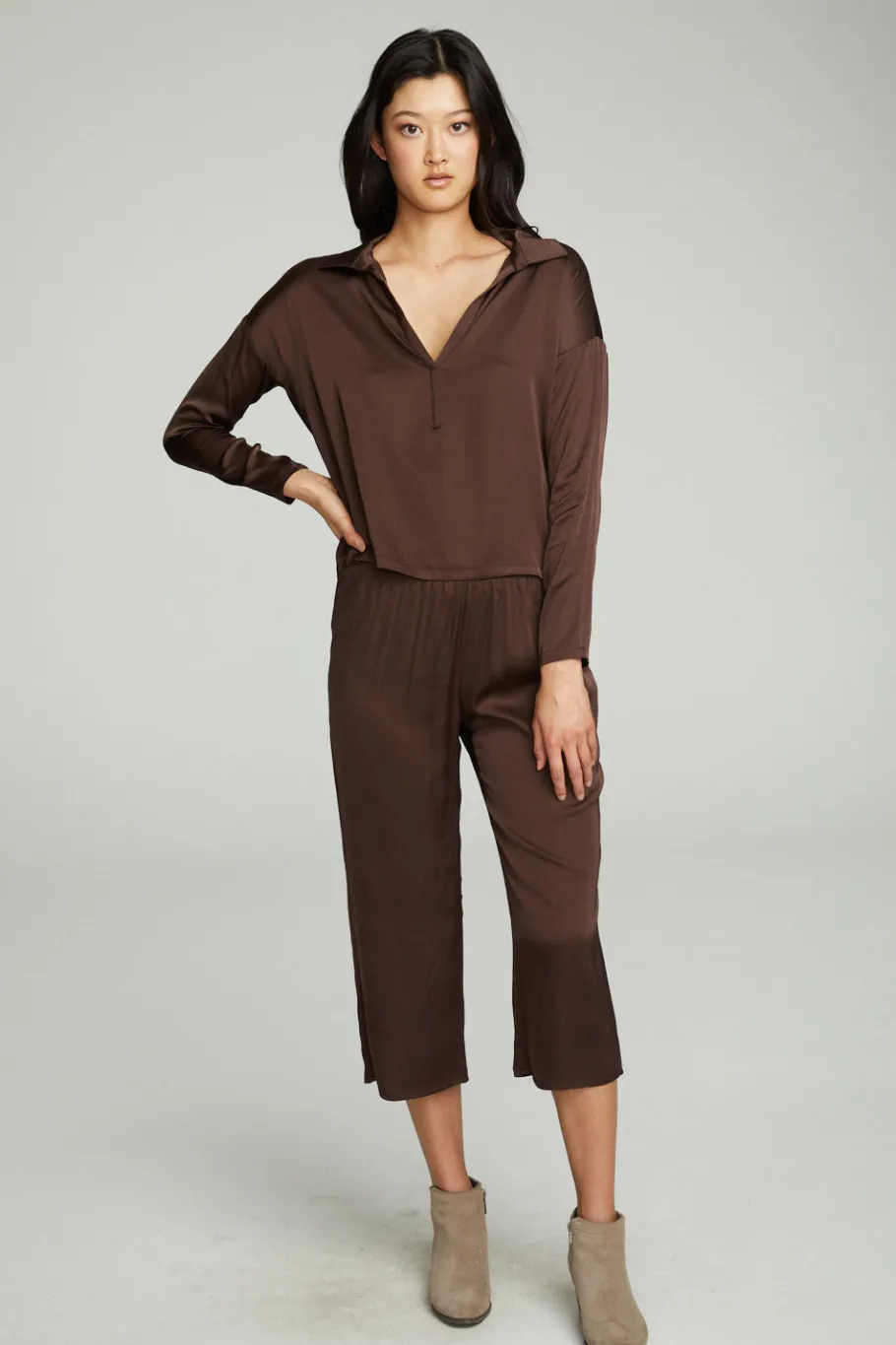 Online Chaser Brand Cropped Wide Leg Culotte