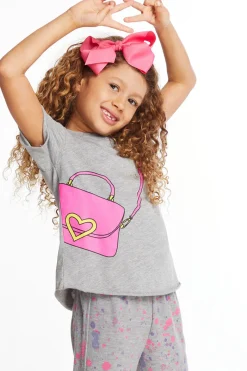 Discount Chaser Brand Cute Purse Girls Crew Neck Tee