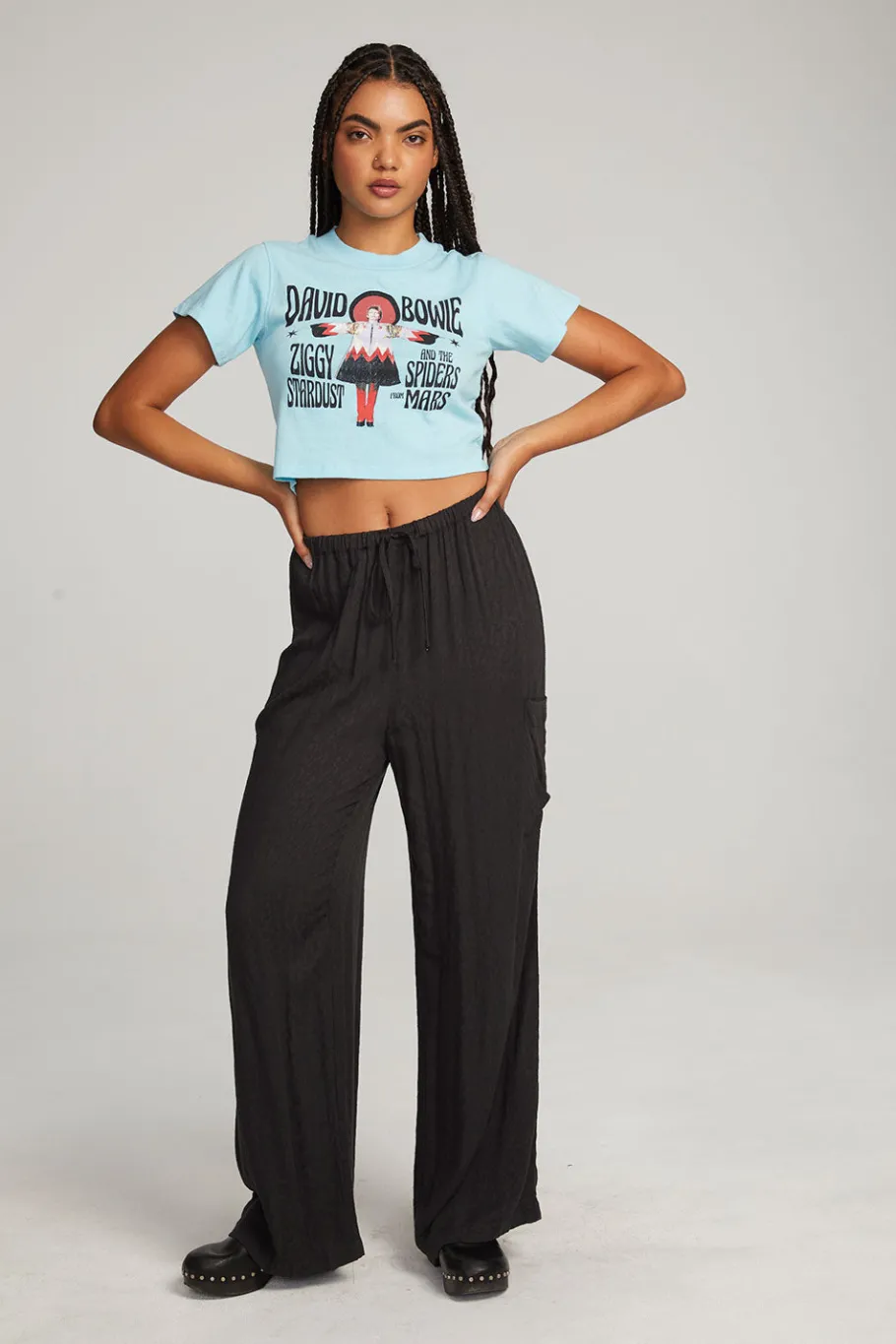 Best Sale Chaser Brand David Bowie Ziggy Stardust Crop Tee
