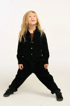 New Chaser Brand David Raven Black Corduroy Jumpsuit