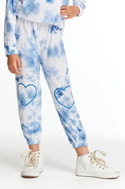 Sale Chaser Brand Denim Tie Dye Heart Cozy Knit Sweatpant