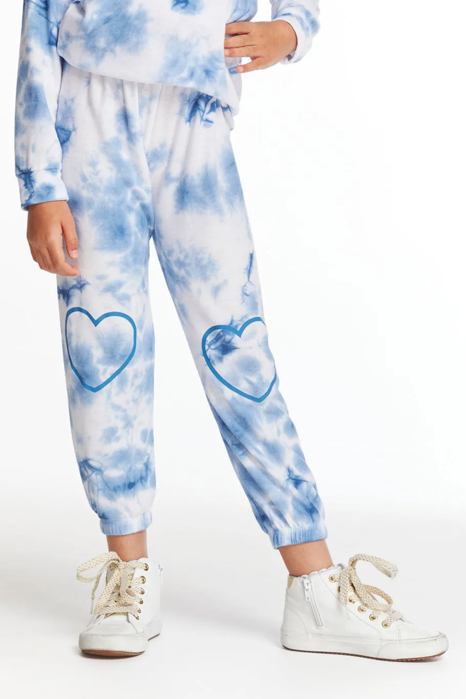 Sale Chaser Brand Denim Tie Dye Heart Cozy Knit Sweatpant