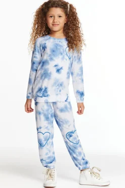 Sale Chaser Brand Denim Tie Dye Heart Cozy Knit Sweatpant