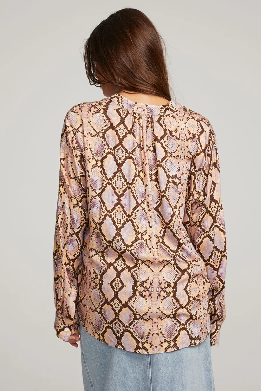 Shop Chaser Brand Denver Python Print Blouse