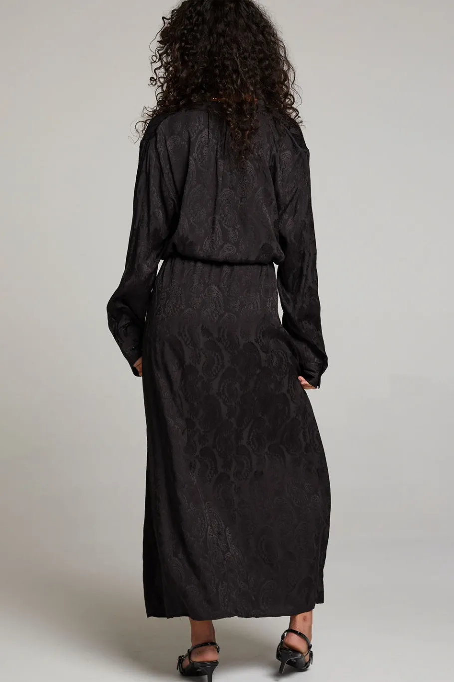 Sale Chaser Brand Denverr Licorice Maxi Dress