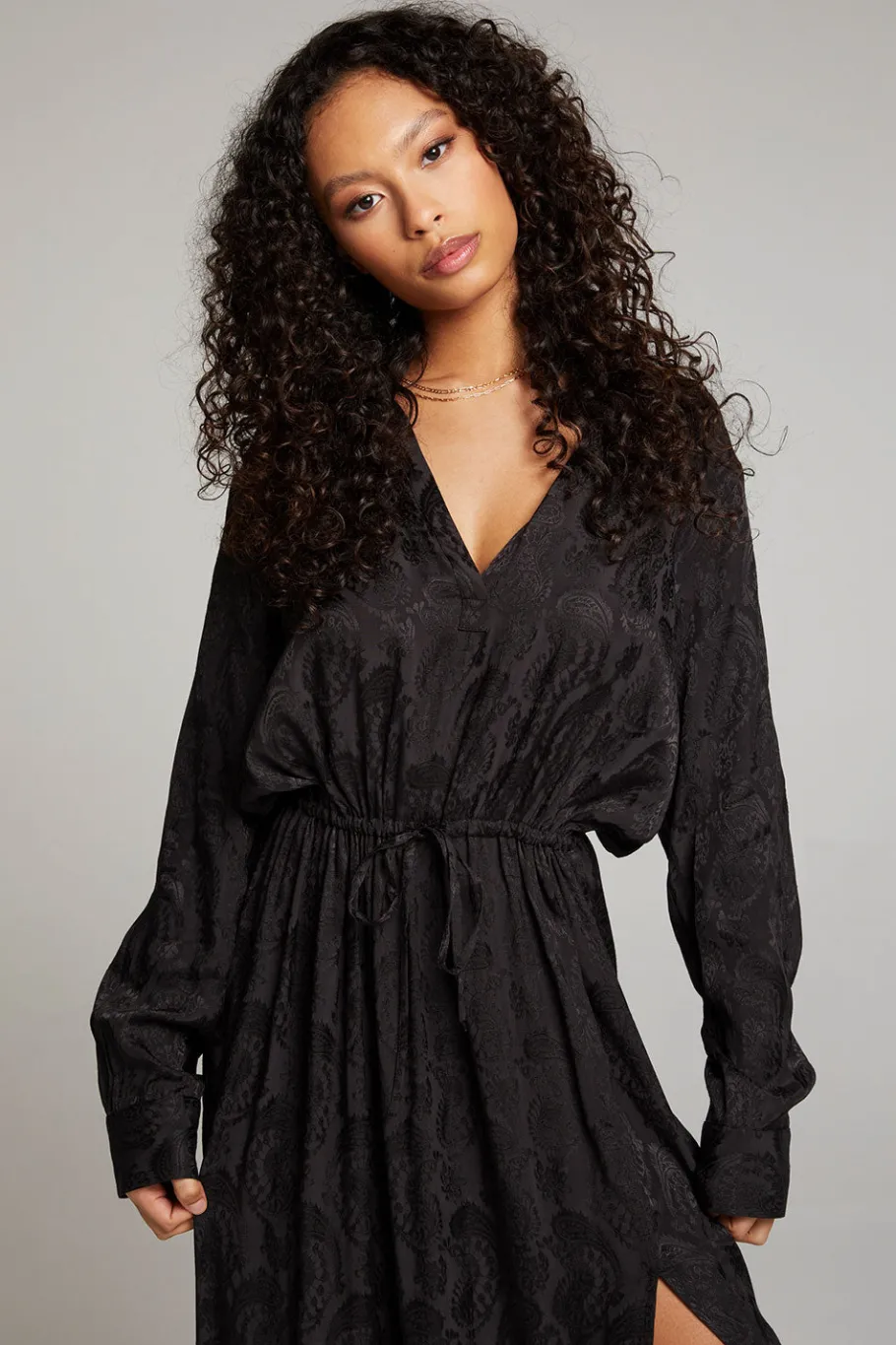 Sale Chaser Brand Denverr Licorice Maxi Dress