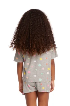 Store Chaser Brand Devin Embroidered Flowers Girls Tee