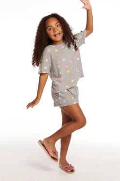 Store Chaser Brand Devin Embroidered Flowers Girls Tee