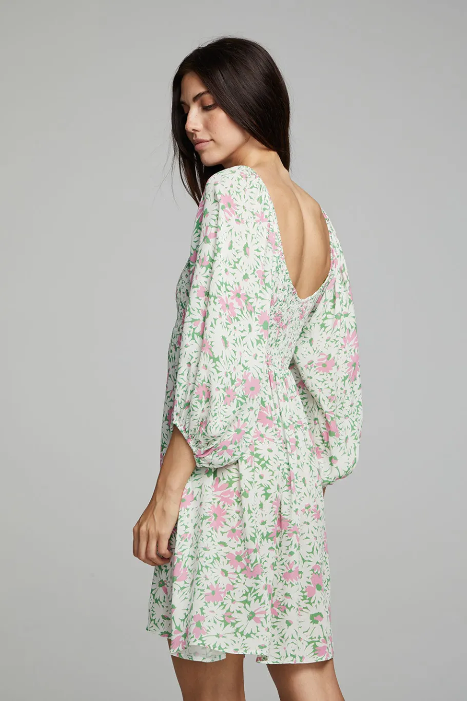 New Chaser Brand Dolce Mini Dress - Daisy Floral Print
