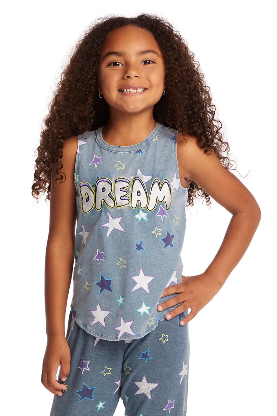 Flash Sale Chaser Brand Dream Emb Star Girls Vintage Jersey Shirttail Muscle