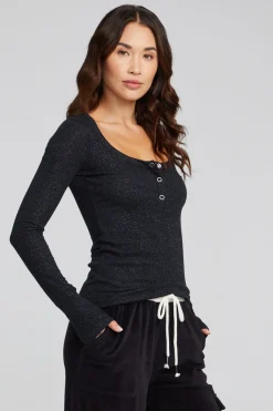 New Chaser Brand Drifter Shadow Black Henley