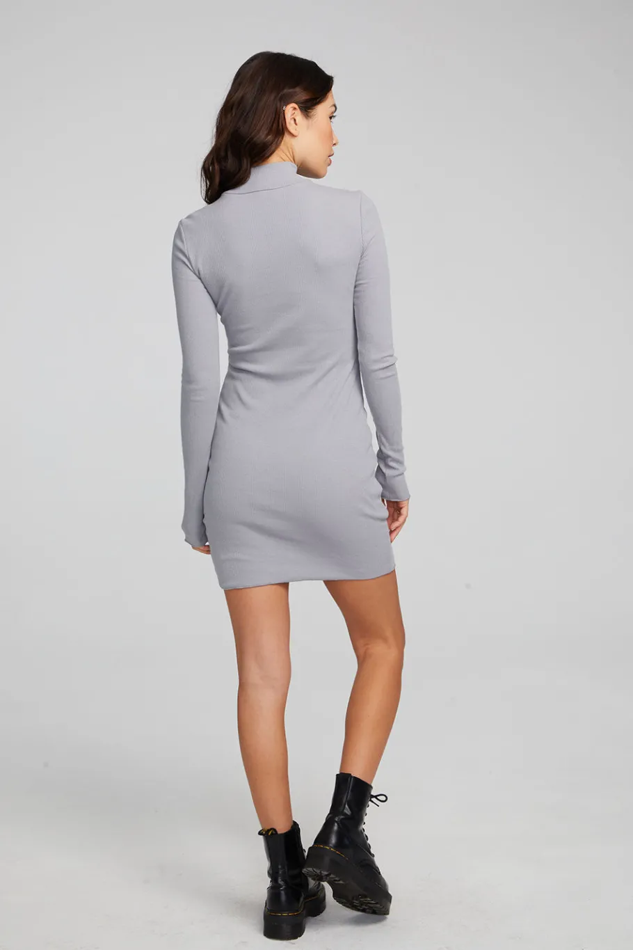 Cheap Chaser Brand Edita Silver Grey Mini Dress