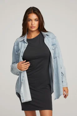 Cheap Chaser Brand Elk Classic Blue Button Down