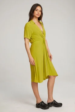 Cheap Chaser Brand Elsa Citron Midi Dress