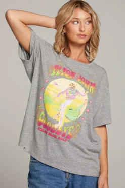 Cheap Chaser Brand Elton John Yellow Brick Road Tee