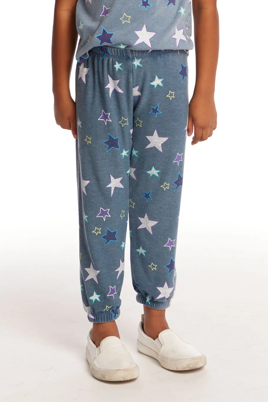 Outlet Chaser Brand Embroidery Stars Girls Cozy Knit Sweatpant