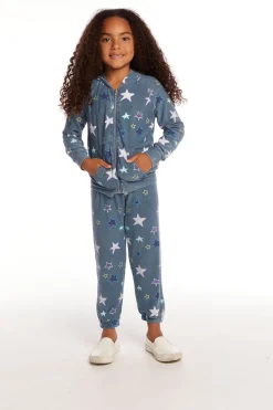 Outlet Chaser Brand Embroidery Stars Girls Cozy Knit Sweatpant