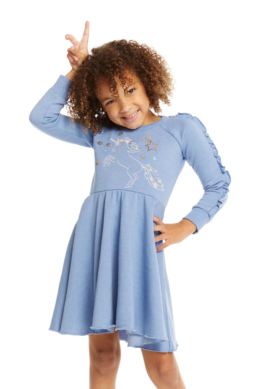 Clearance Chaser Brand Embroidery Unicorn Dress