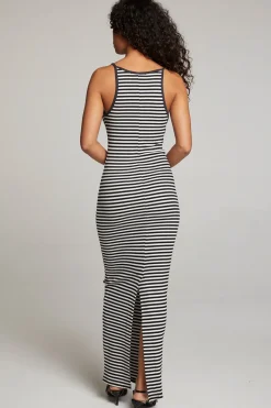 New Chaser Brand Emma Punk Stripe Maxi Dress