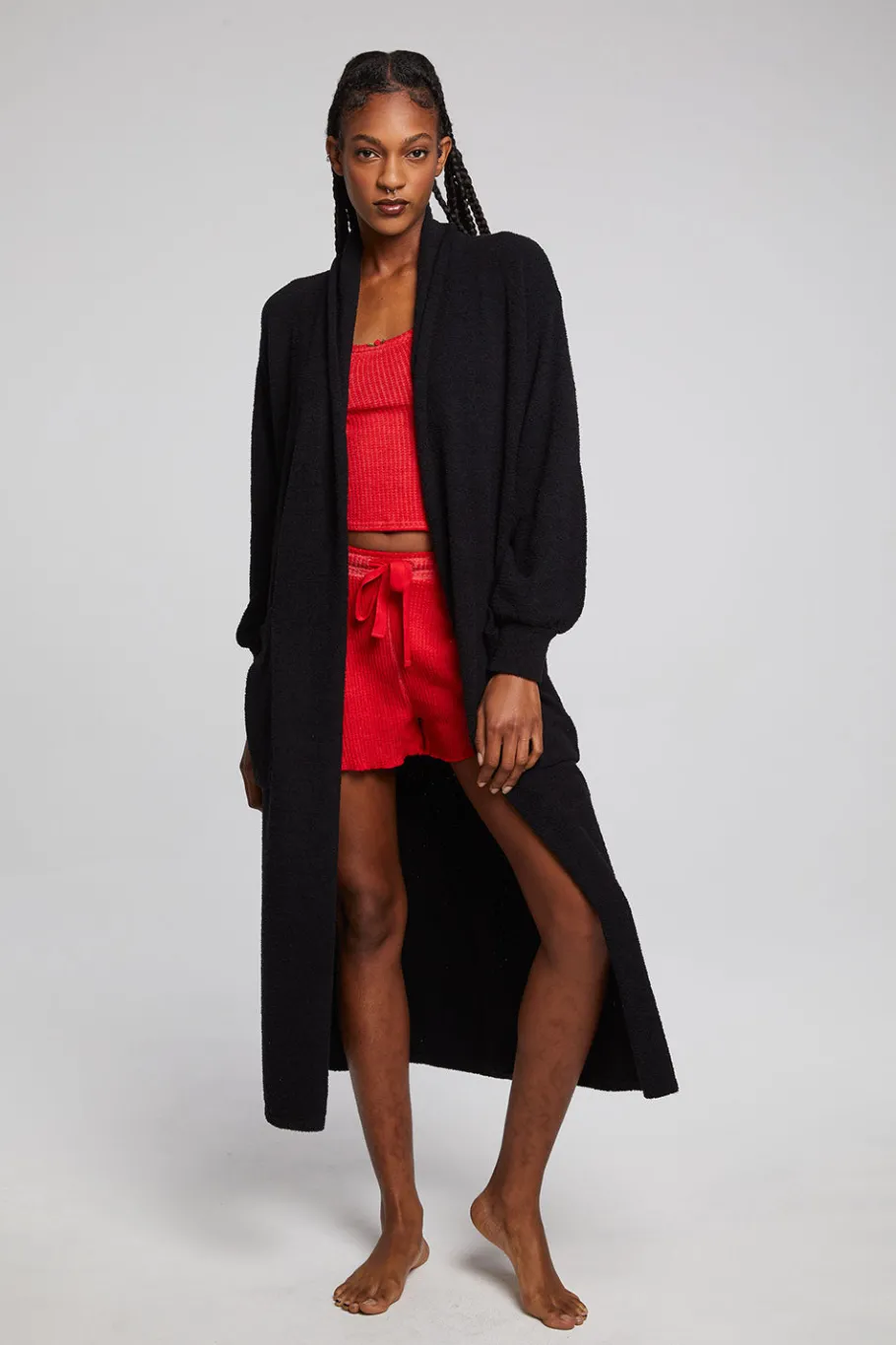 Store Chaser Brand Evee Maxi Licorice Cardigan