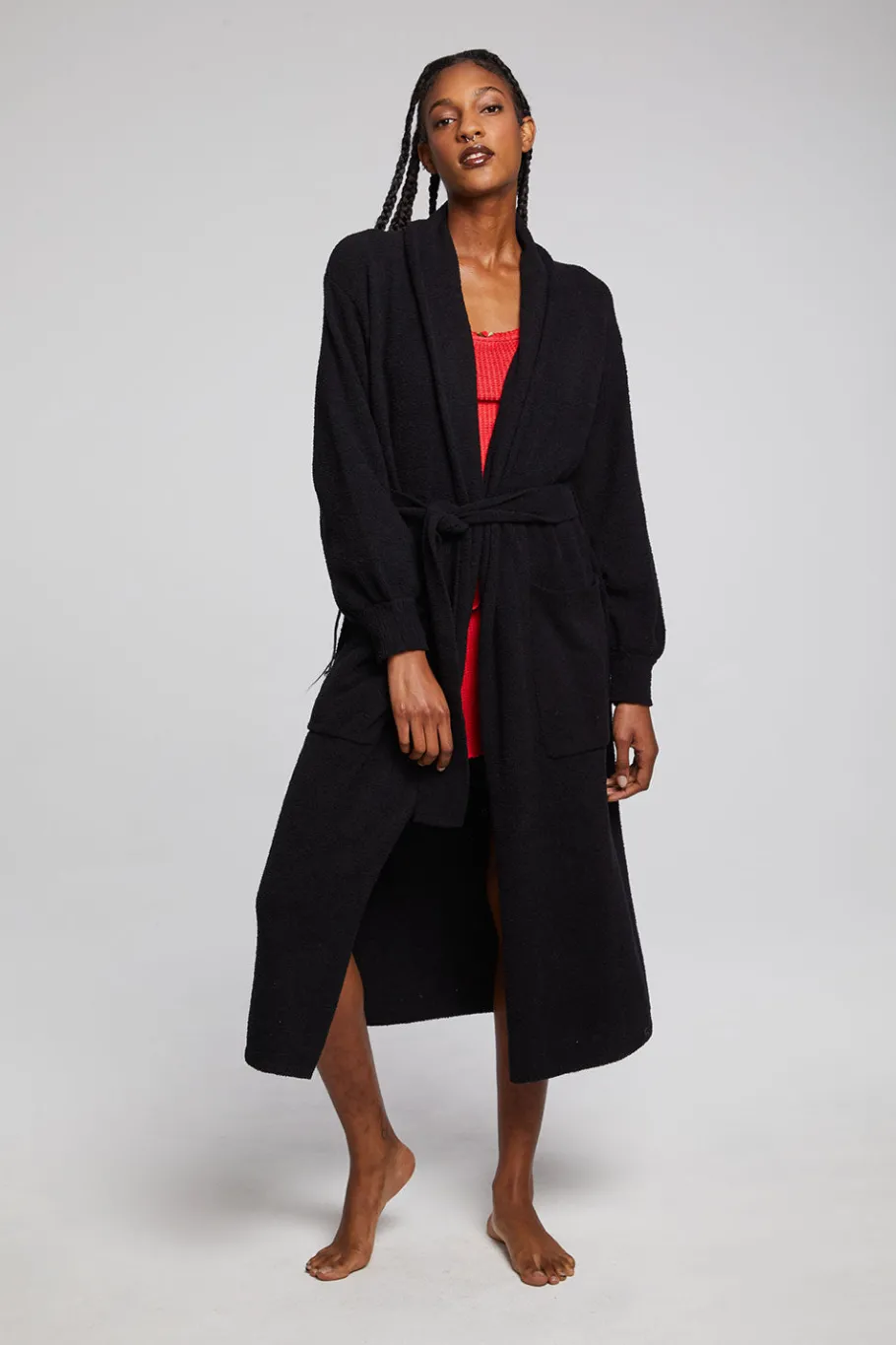 Store Chaser Brand Evee Maxi Licorice Cardigan