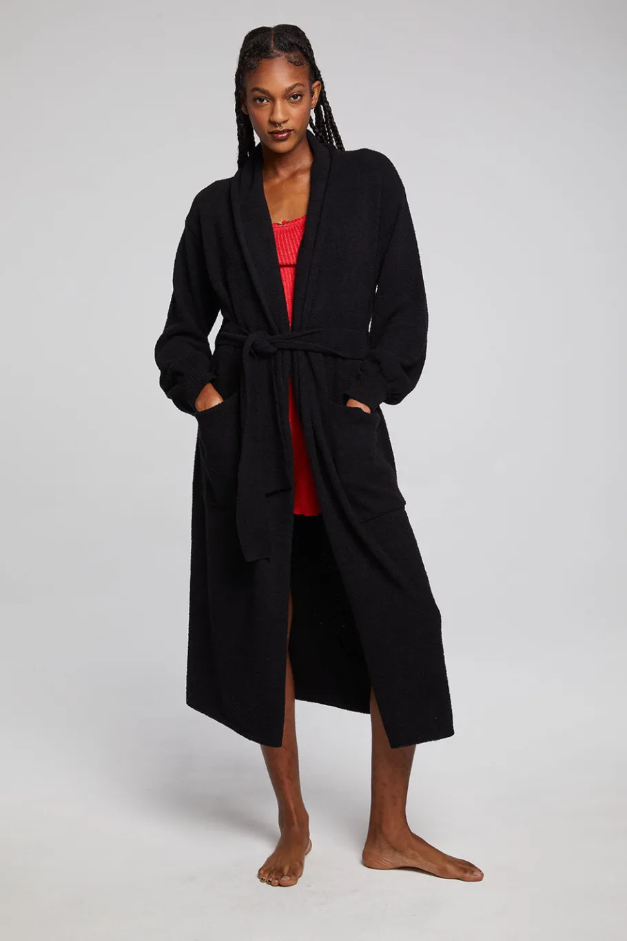 Store Chaser Brand Evee Maxi Licorice Cardigan