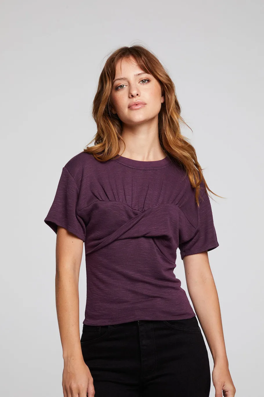 Best Sale Chaser Brand Evelynn Plum Perfect Tee