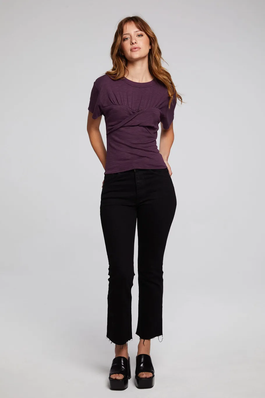 Best Sale Chaser Brand Evelynn Plum Perfect Tee