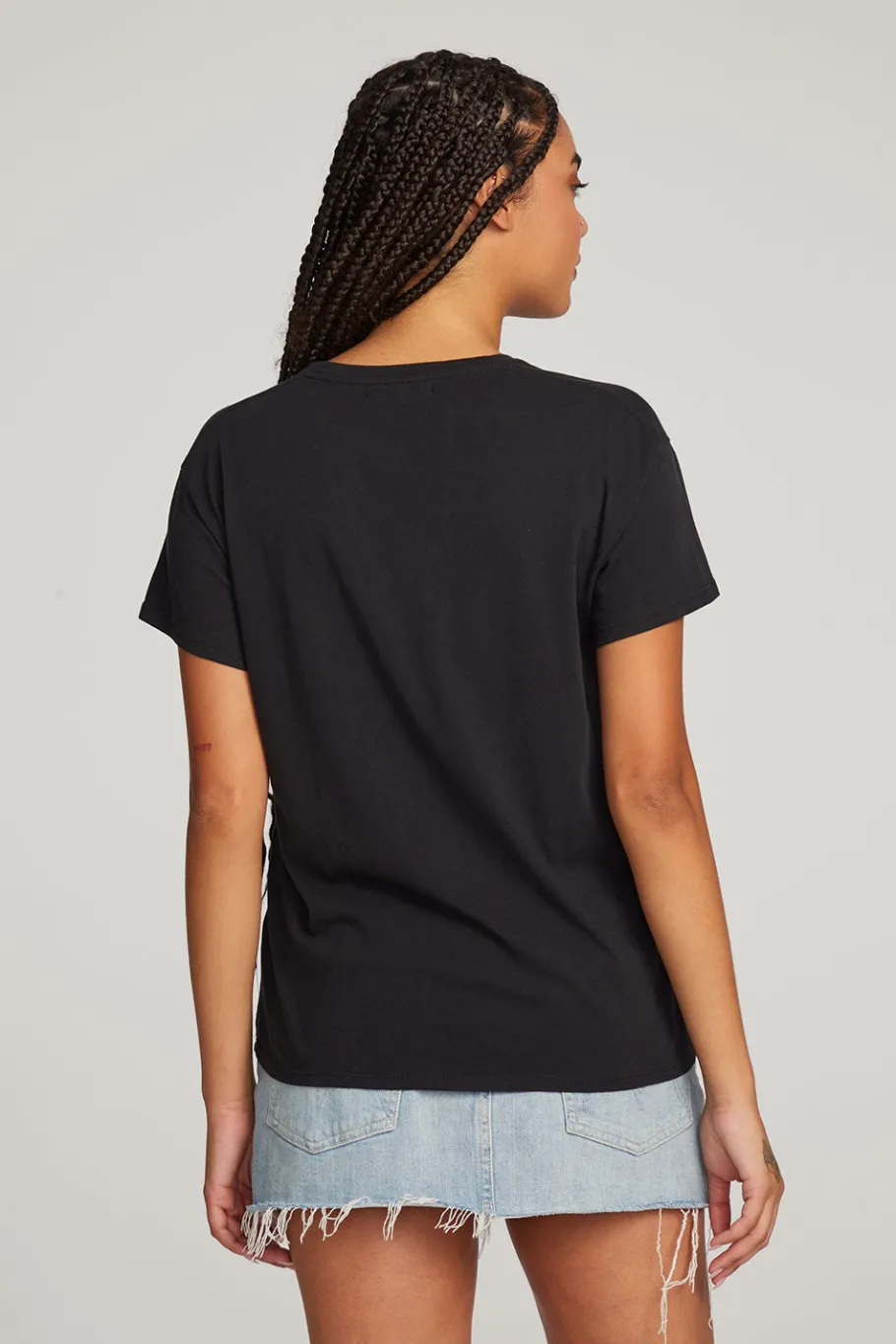 Discount Chaser Brand Everyday Essential Black Crew Neck Tee