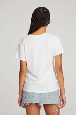Flash Sale Chaser Brand Everyday Essential White V-neck Tee
