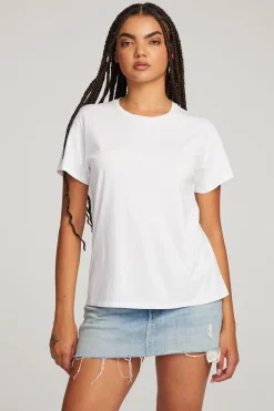 Fashion Chaser Brand Everyday Essential White Crew Neck Tee