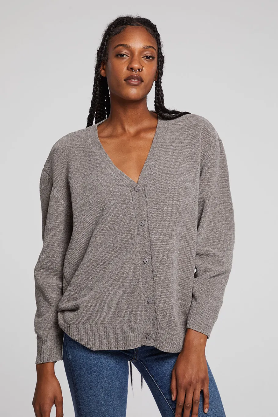 Cheap Chaser Brand Fairfax Foggy City Cardigan
