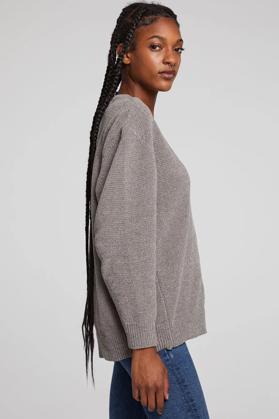 Cheap Chaser Brand Fairfax Foggy City Cardigan