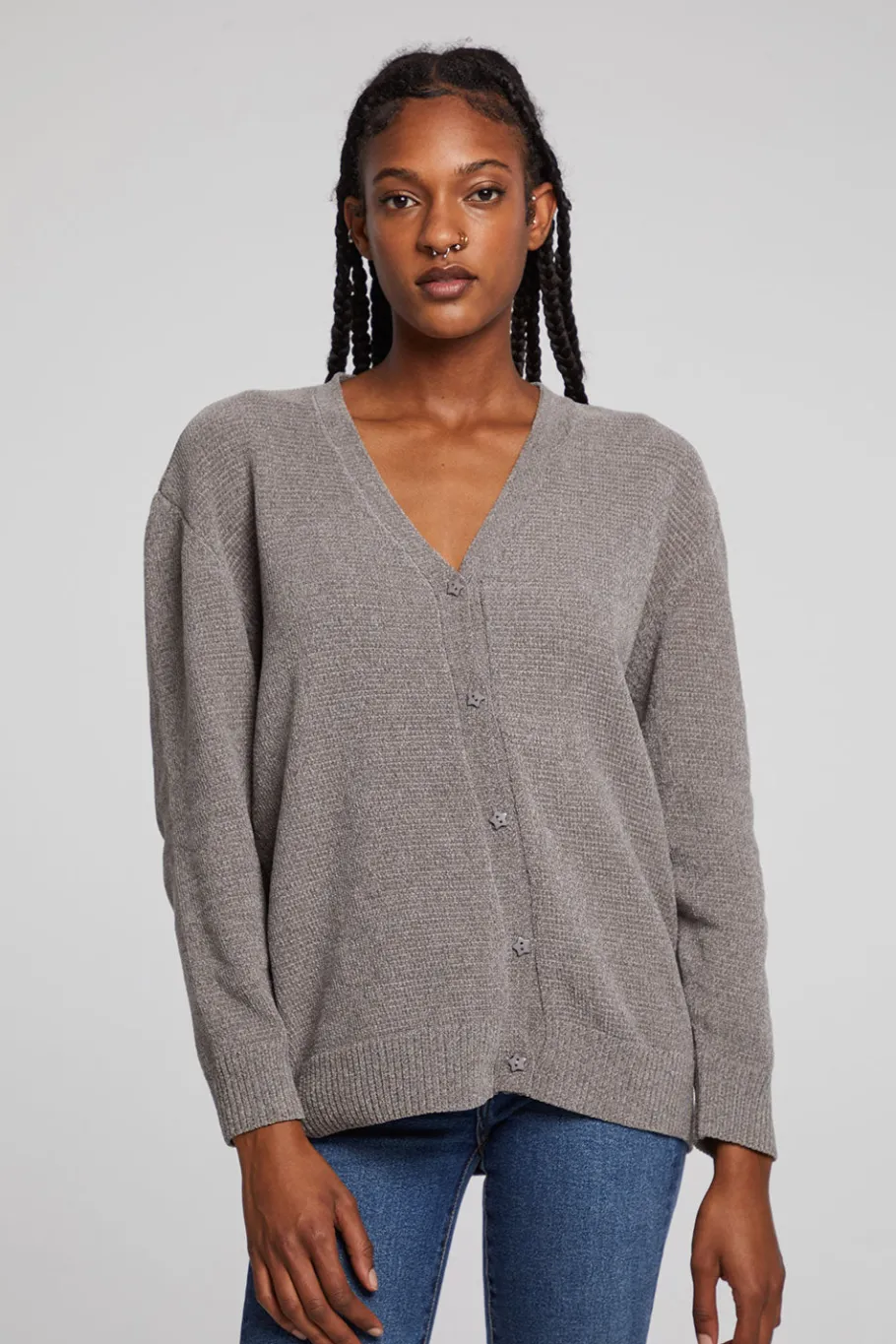 Cheap Chaser Brand Fairfax Foggy City Cardigan