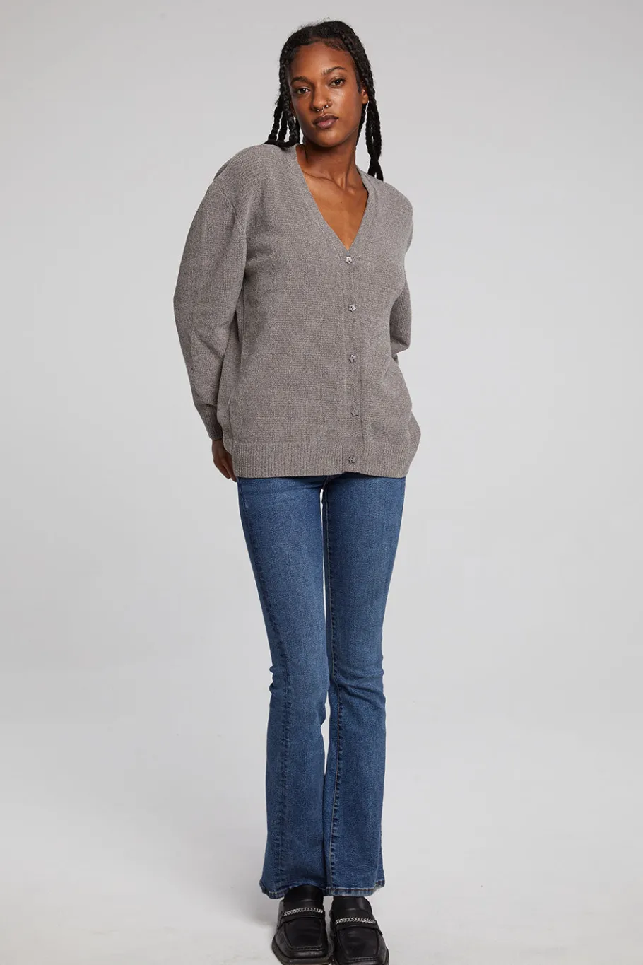Cheap Chaser Brand Fairfax Foggy City Cardigan