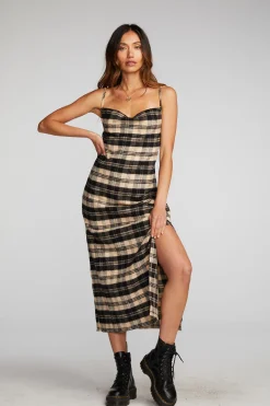 Store Chaser Brand Flannel Midi Slip Dress