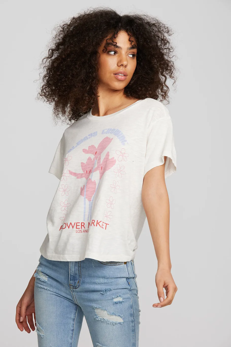 Discount Chaser Brand Flower Market Tee