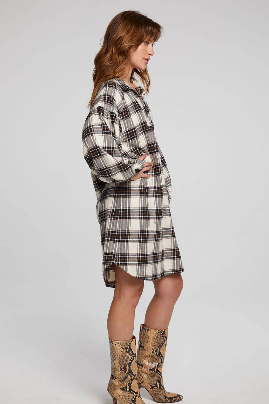 Best Chaser Brand Folk Americana Plaid Mini Dress