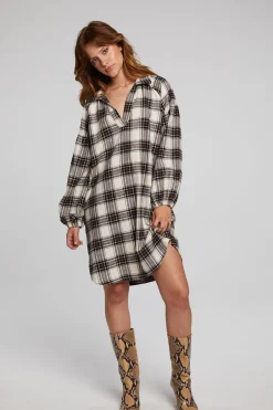 Best Chaser Brand Folk Americana Plaid Mini Dress