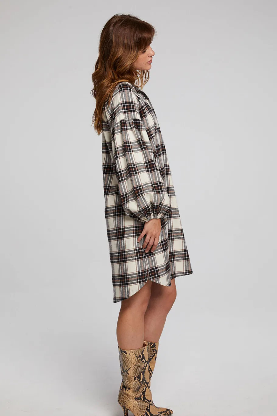 Best Chaser Brand Folk Americana Plaid Mini Dress