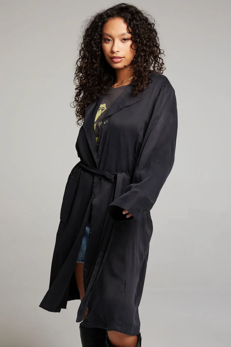 Cheap Chaser Brand Ford Licorice Trench Coat