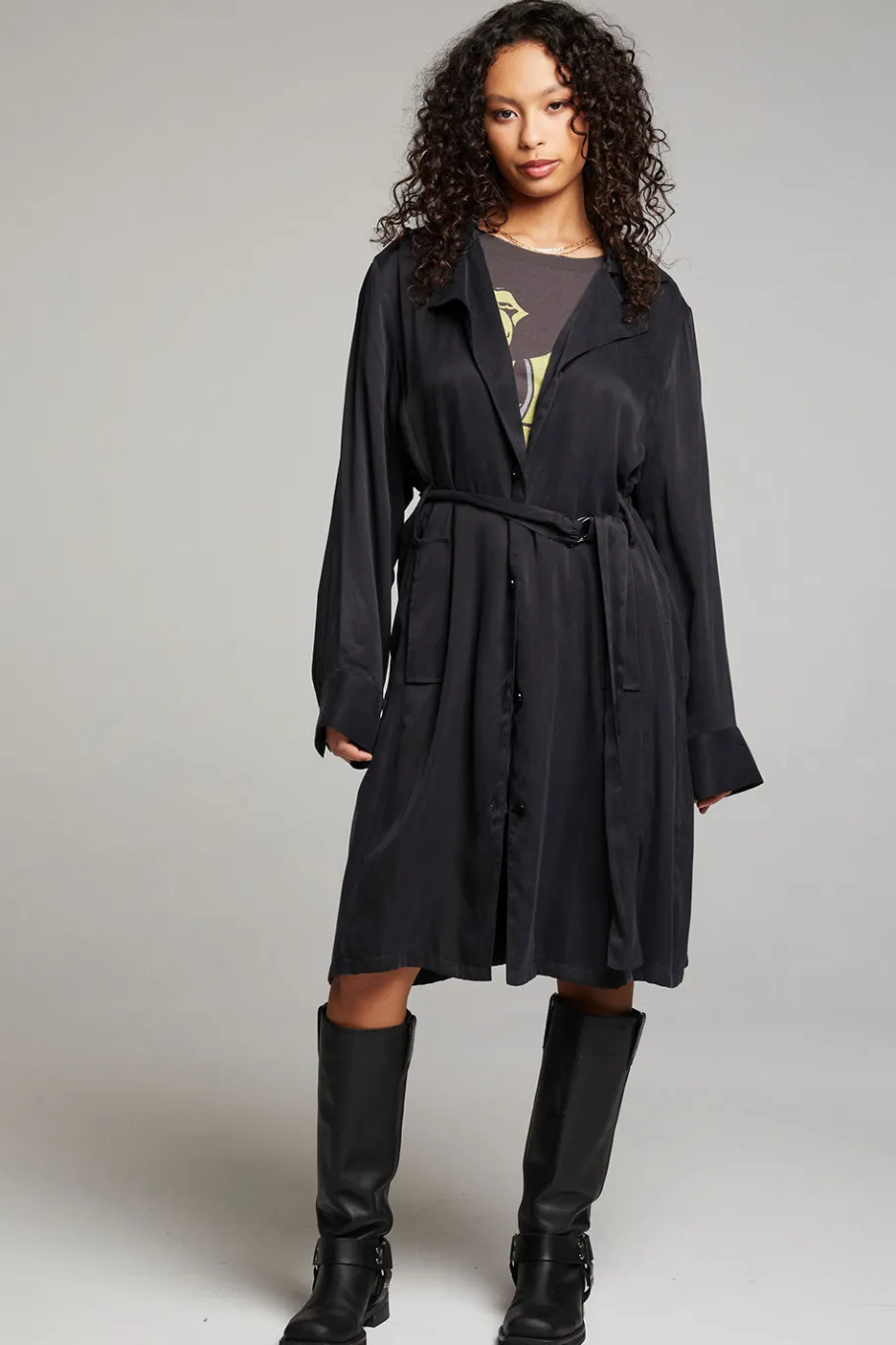 Cheap Chaser Brand Ford Licorice Trench Coat