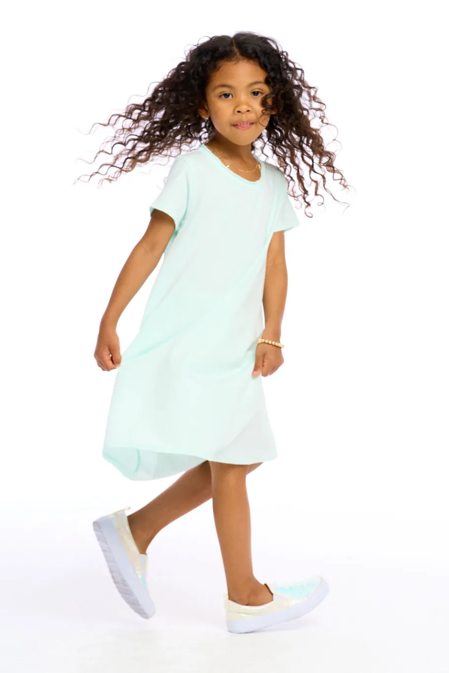 Outlet Chaser Brand Girls Cotton Jersey Short Sleeve Shirt Dress