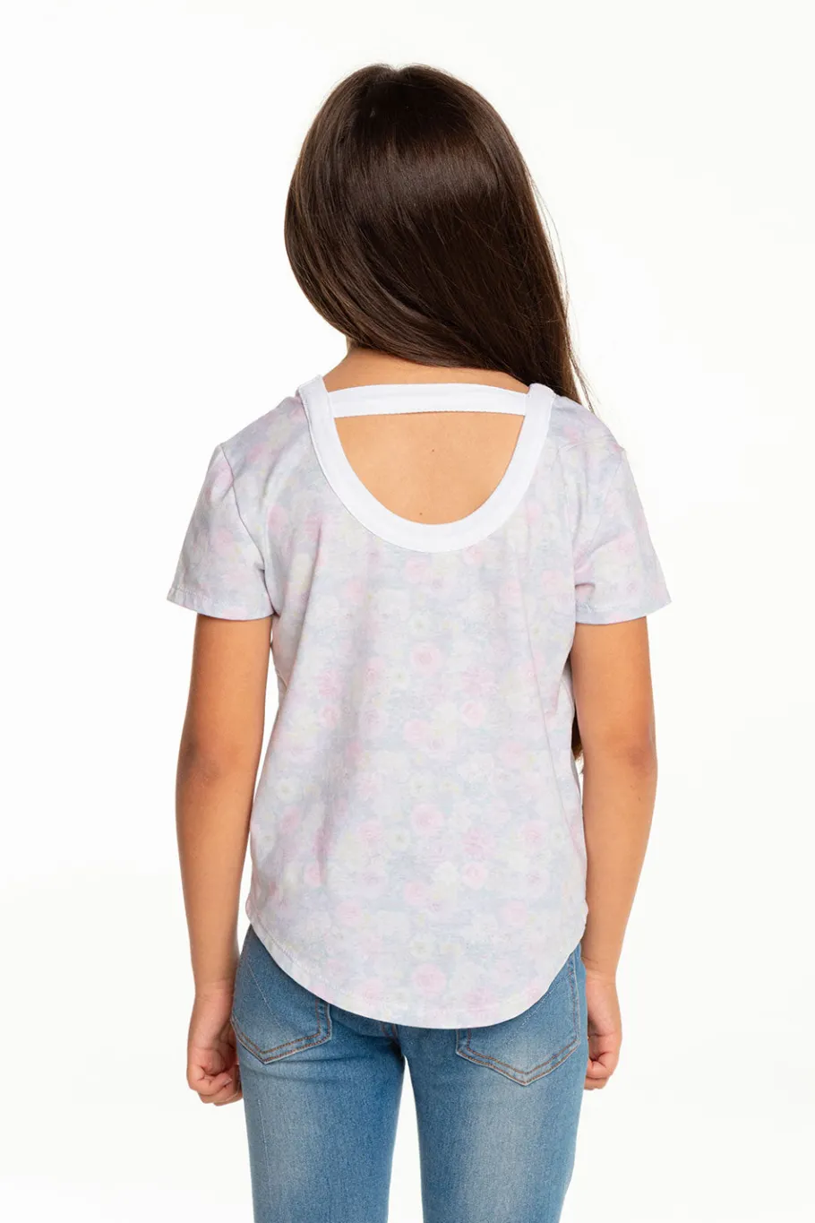 Cheap Chaser Brand Girls Recycled Vintage Jersey Short Sleeve Scoop Back Shirt